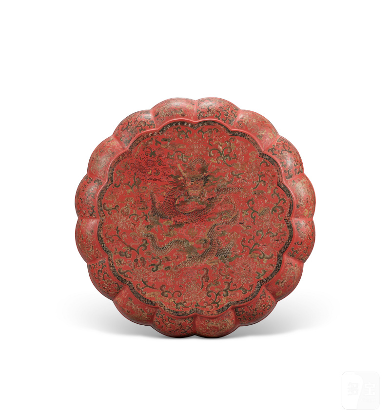 GRANDE BOÎTE COUVERTE EN LAQUE QIANJIN ET TIANQI À DÉCOR DE DRAGONS  CHINE, DYNASTIE QING, XVIIIE SIÈCLE - 图1